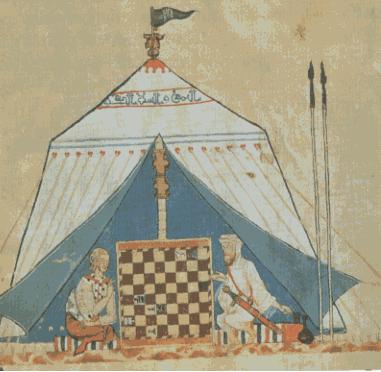  Document 4 : miniature extraite du Livre des jeux d’Alphonse X, roi de Castille, XIIIe siècle. (Bibliothèque de l’Escorial, Madrid).